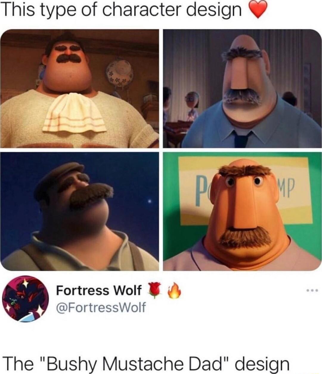 The Bushy Mustache Dad design