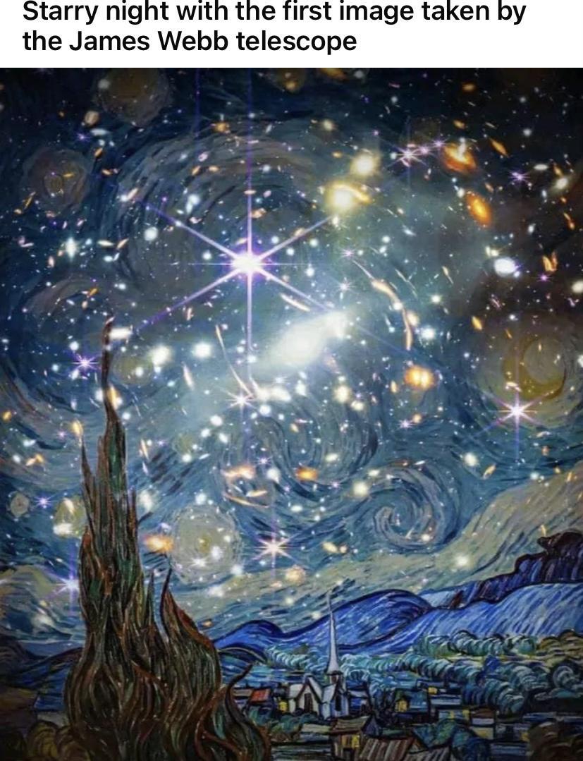 tarry night with the first image taken by the James Webb telescope