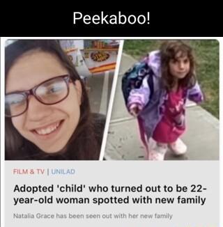 Adopted child who turned out to be 22 year old woman spotted with new family