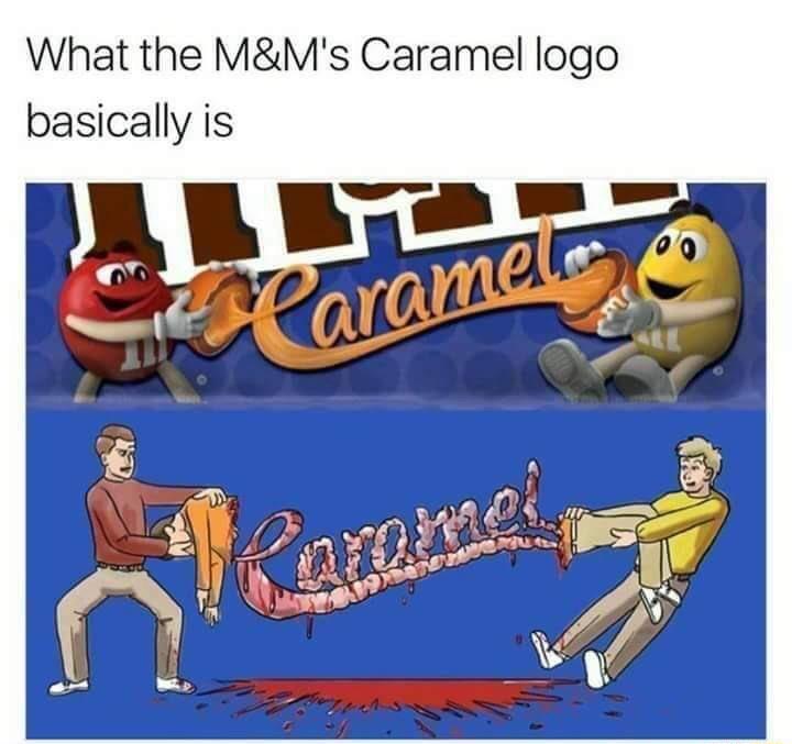 What the MMs Caramel logo basically is