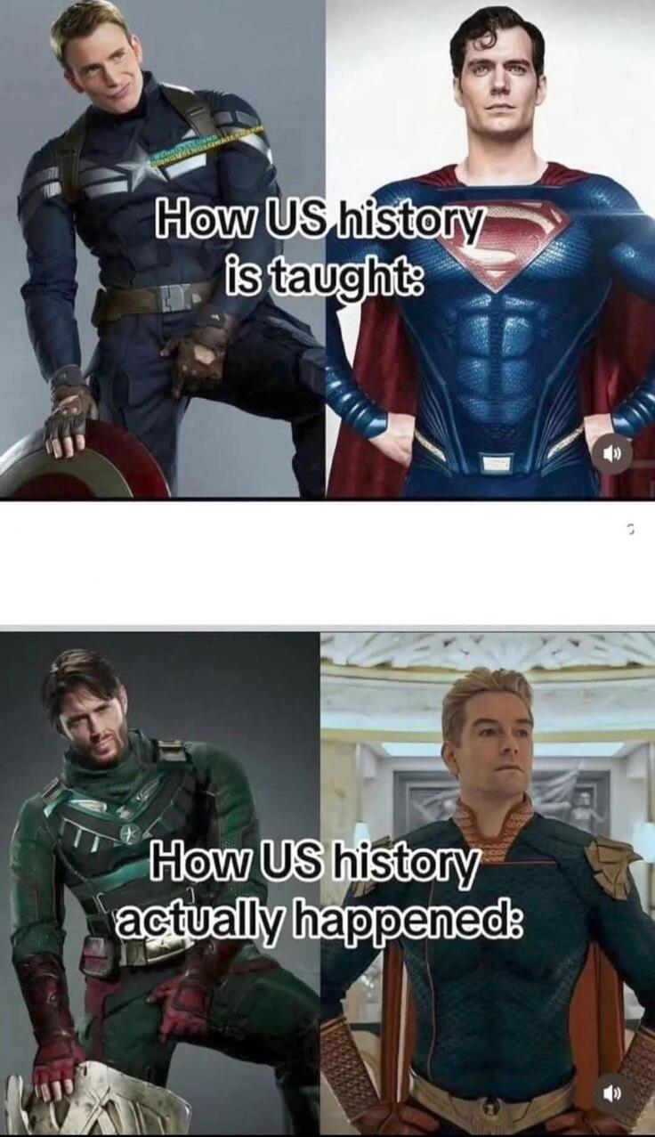How US history is taught:

How US history actually happened: