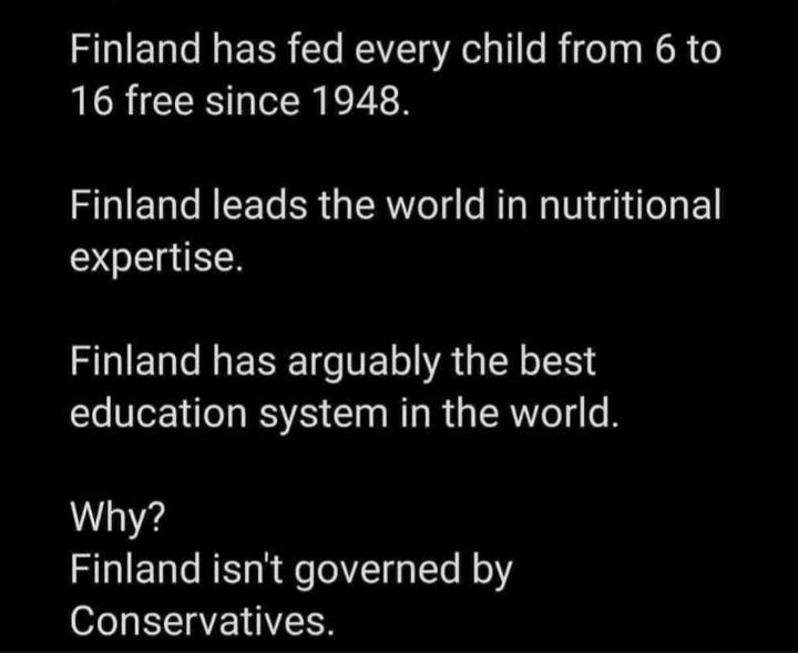 Finland has fed every child from 6 to LCRCEEN IR ZER ENIELREE R GERV LR i L El expertise ERIELT T TELIR LR education system in the world Why Finland isnt governed by Conservatives