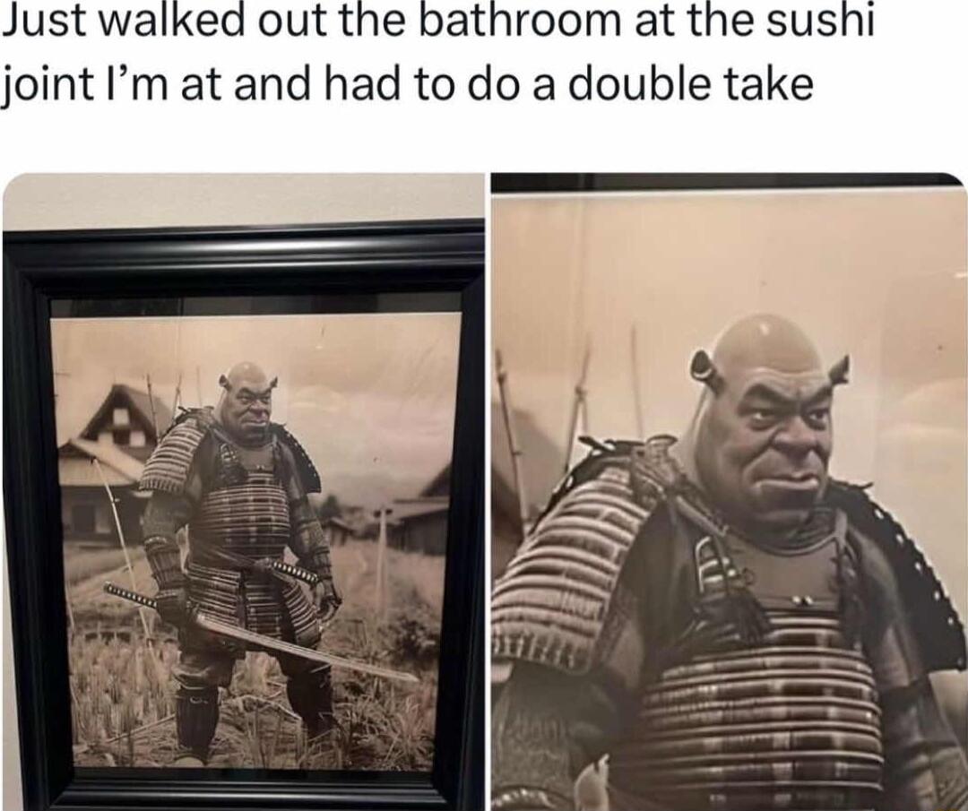 out the bathroom at the sushi joint Im at and had to do a double take
