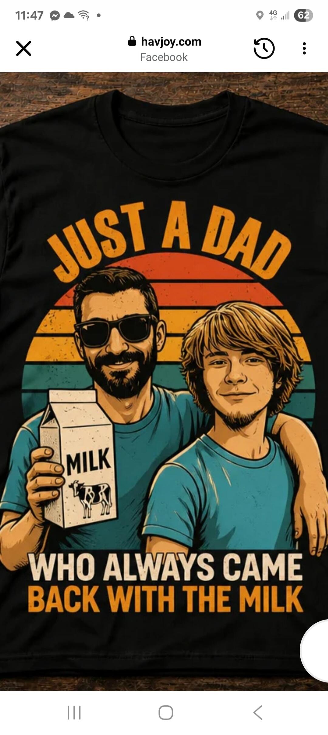 JUST A DAD WHO ALWAYS CAME BACK WITH THE MILK MILK