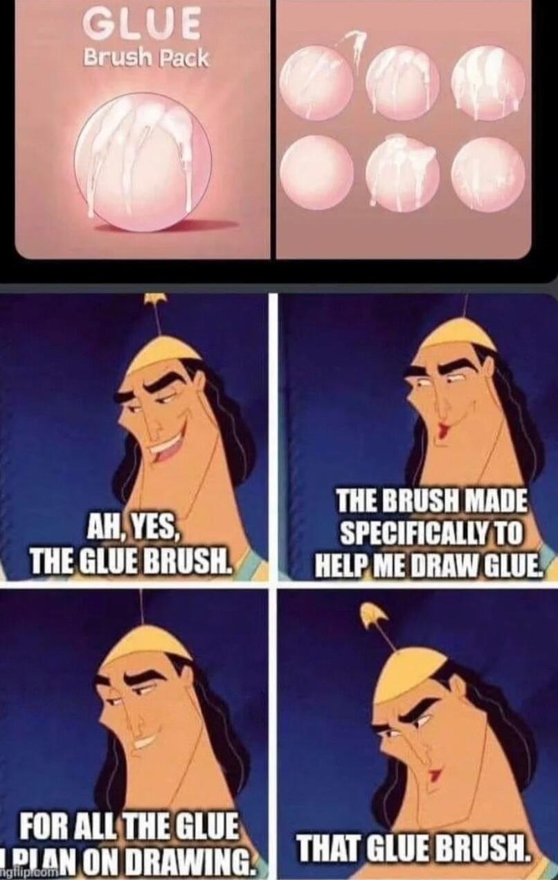 y THE BRUSH MADE LUNTES SPECIFICALLYTO THE GLUE BRUSH A 3 V A 3 an on IREGLNES THA GiUE BRUSH