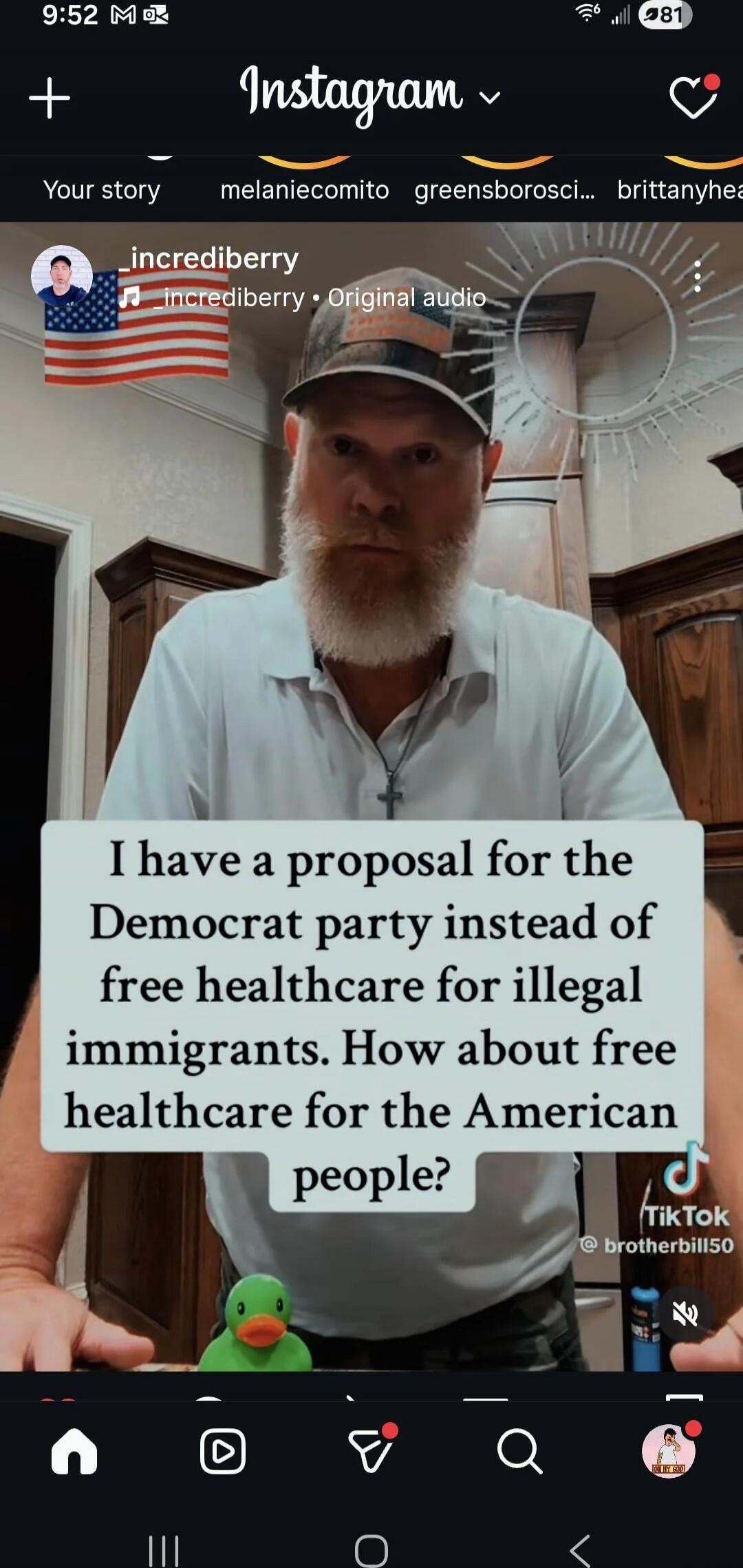 I have a proposal for the Democrat party instead of free healthcare for illegal immigrants. How about free healthcare for the American people?