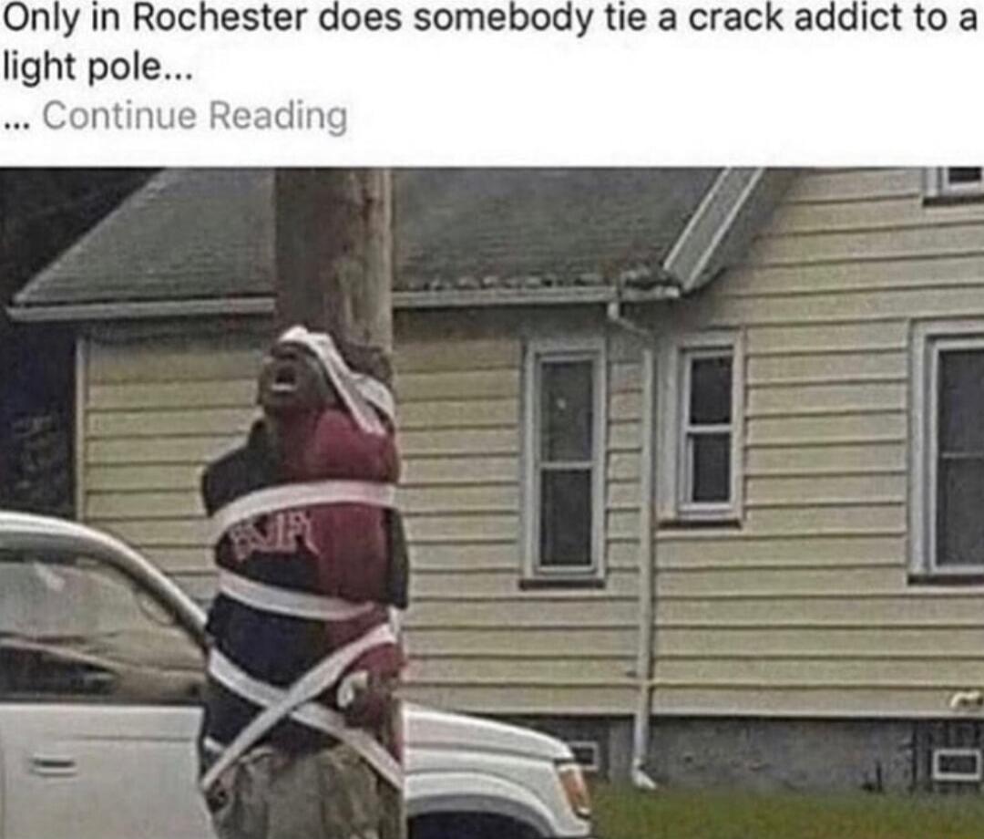 Only in Rochester does somebod light pole Continue Reading