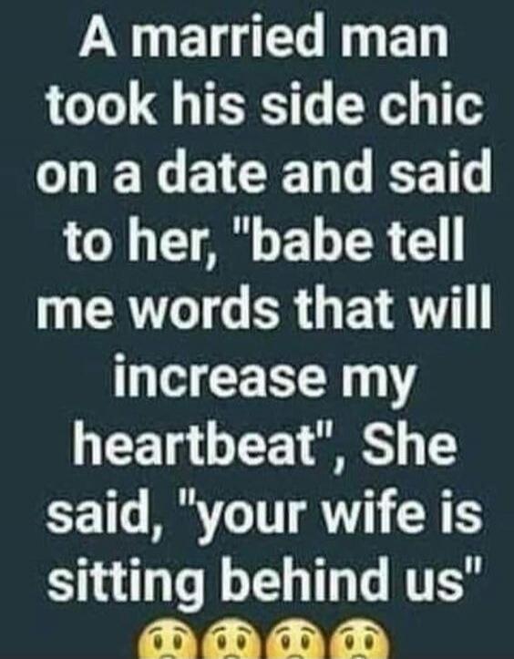 A married man took his side chic on a date and said to her, 
