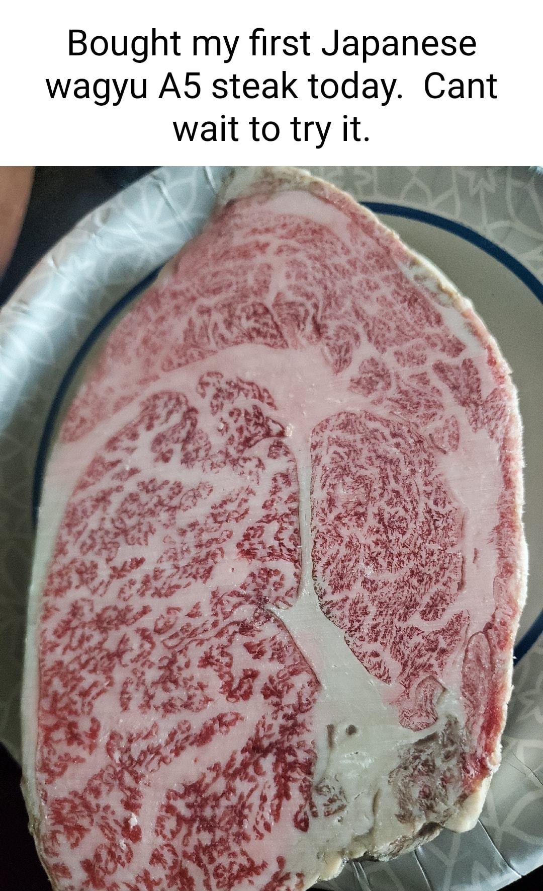 Bought my first Japanese wagyu A5 steak today Cant wait to try it