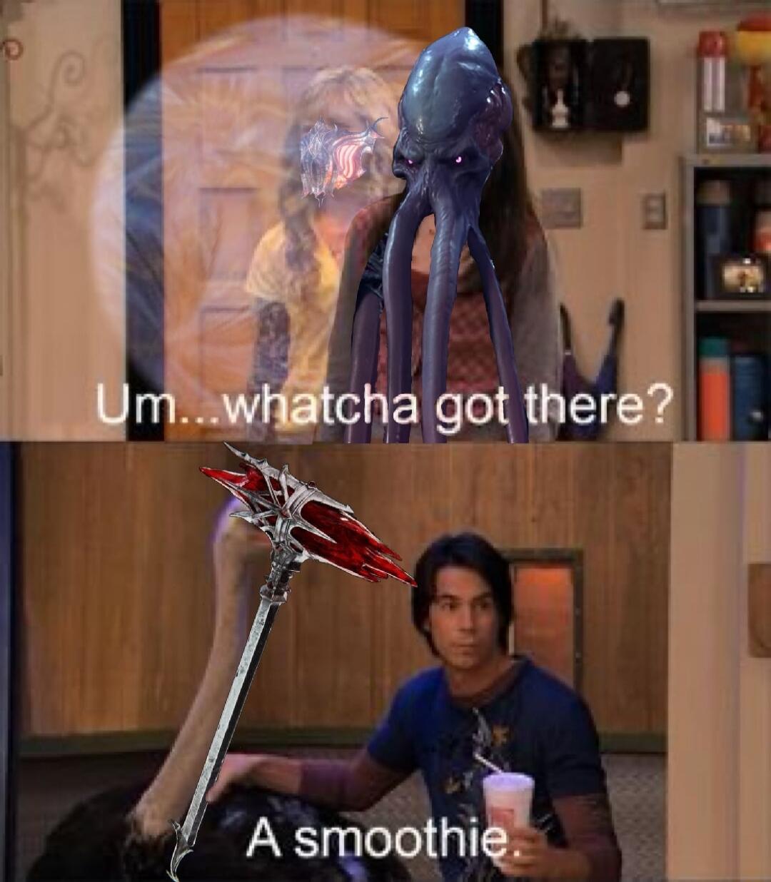 Um... whatcha got there? A smoothie.