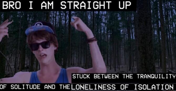 STUCK BETWEEN THE TRANQUILI V OF SOLITUDE AND THELONELINESS OF ISOLATION