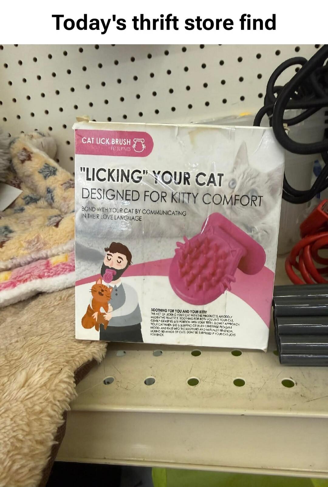 Today's thrift store find
CAT LICK BRUSH
