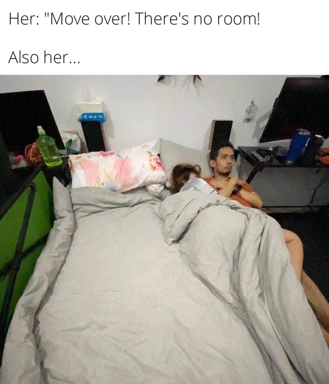 Her Move over Theres no room Also her