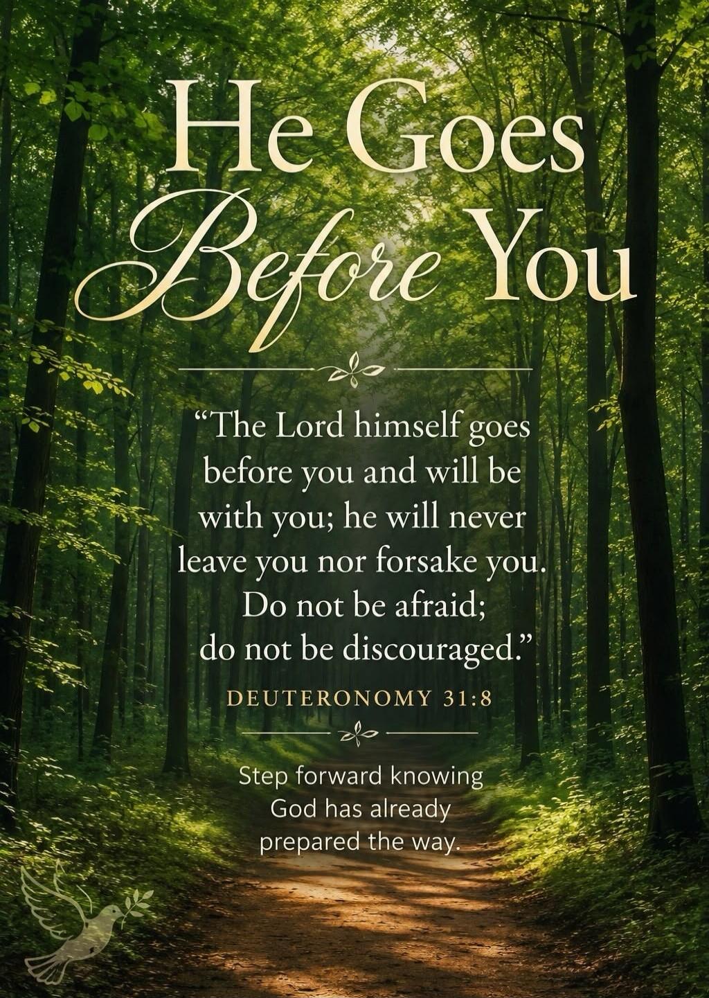 He Goes Before You. 