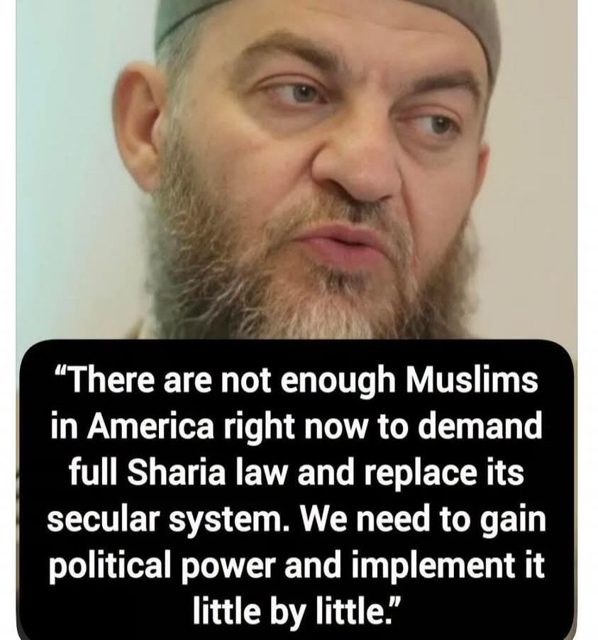 There are not enough Muslims in America right now to demand full Sharia law and replace its secular system. We need to gain political power and implement it little by little.