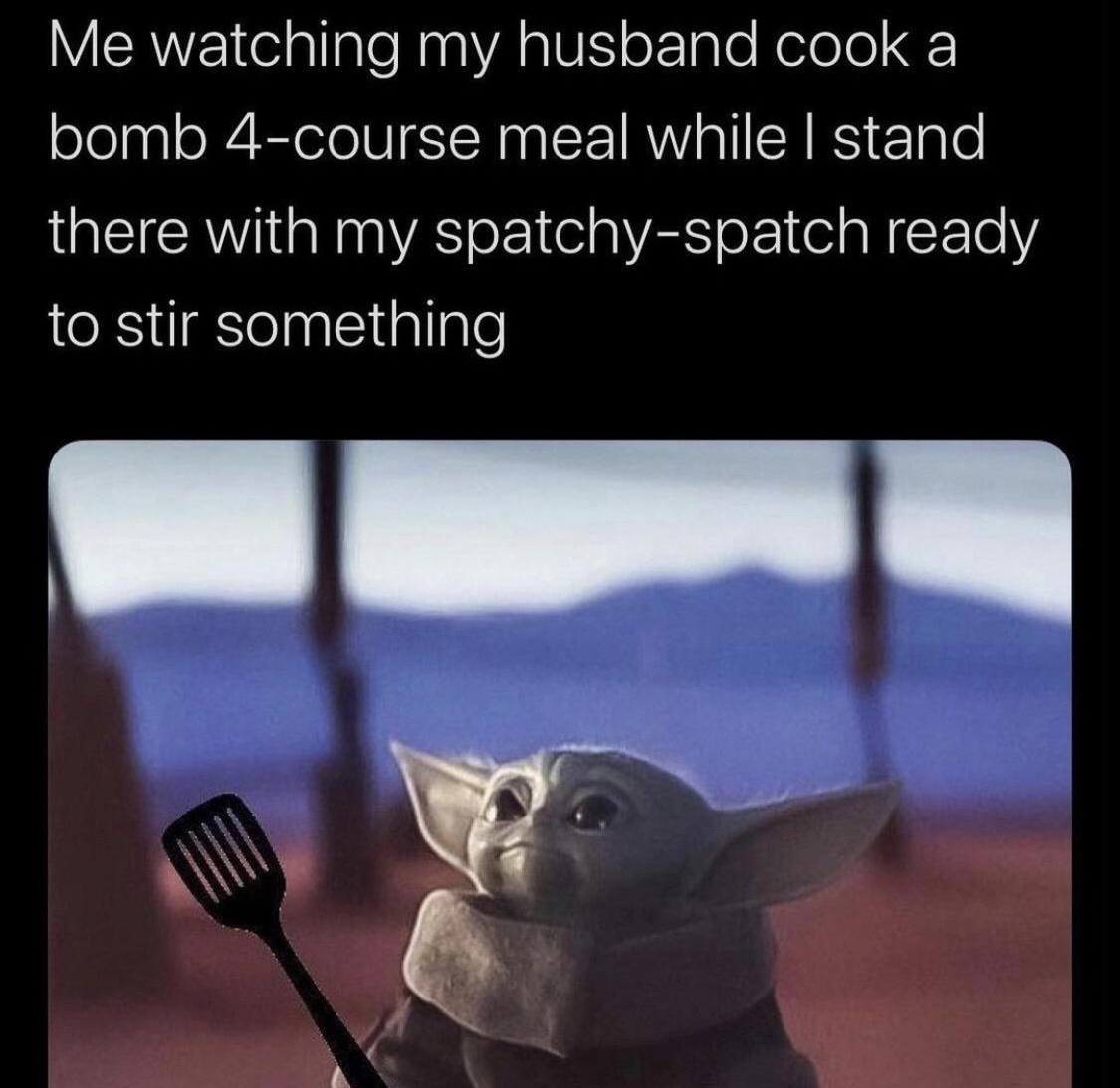 VCRVE e allale Nt VARIUISIok po Relole bomb 4 course meal while stand there with my spatchy spatch ready to stir something