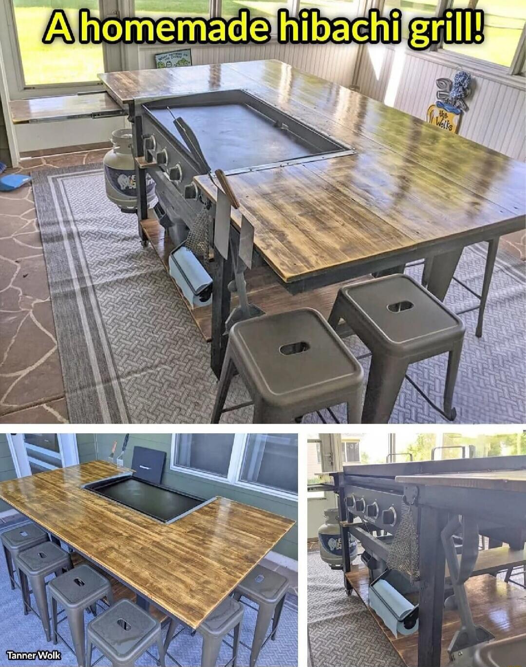 A homemade hibachi grill! Tanner Wolk