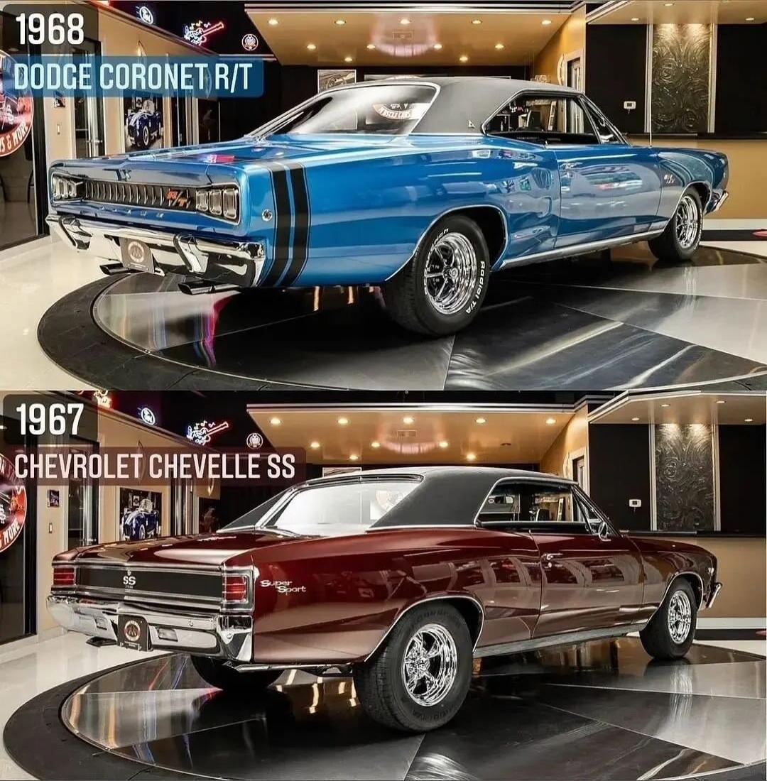 1968 DODGE CORONET R/T 1967 CHEVROLET CHEVELLE SS