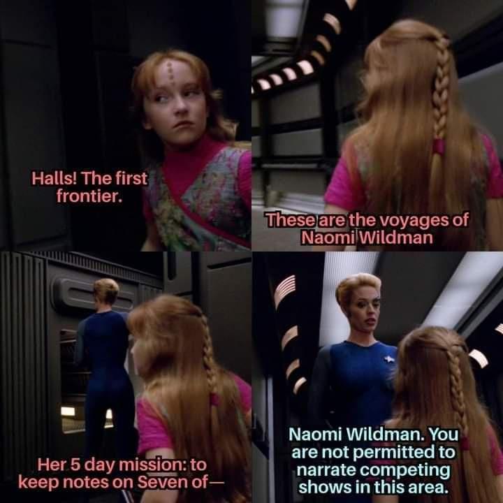 Halls The first frontier Theselare the voyages of INaomiWildman Her 5 day mission to i cnmgmr keep notes on Seven of showsinthisarea X Ul