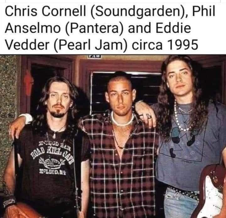 Chris Cornell Soundgarden Phil Anselmo Pantera and Eddie Vedder Pearl Jam circa 1995