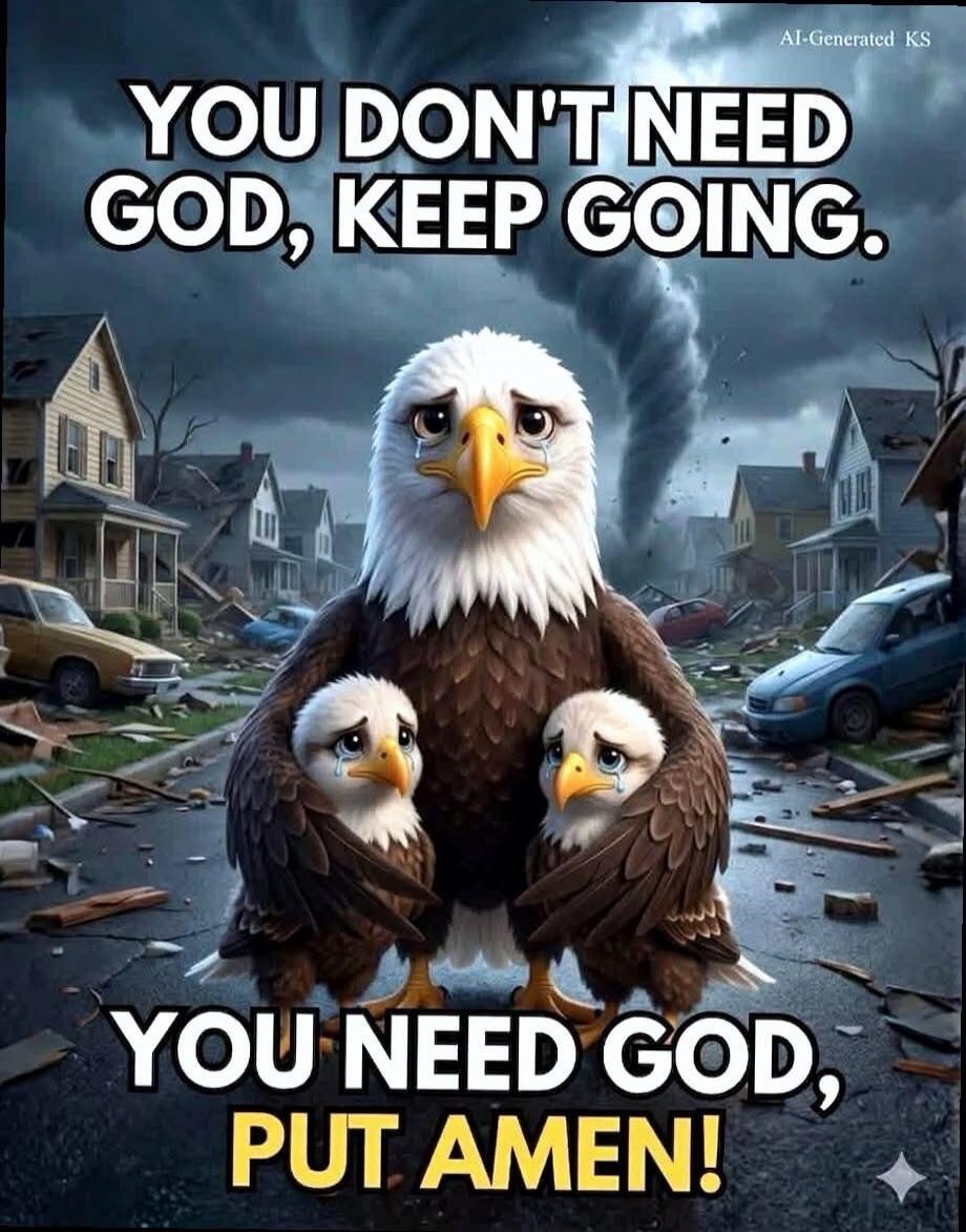 YOU DON'T NEED GOD, KEEP GOING. YOU NEED GOD, PUT AMEN!