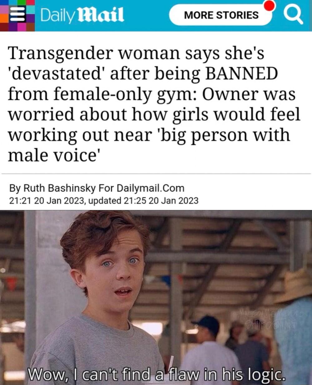 i o L TR wore sromes 0 Transgender woman says shes devastated after being BANNED from female only gym Owner was worried about how girls would feel working out near big person with male voice By Ruth Bashinsky For DailymailCom 2121 20 Jan 2023 updated 2125 20 Jan 2023 L WA finke y i s ol