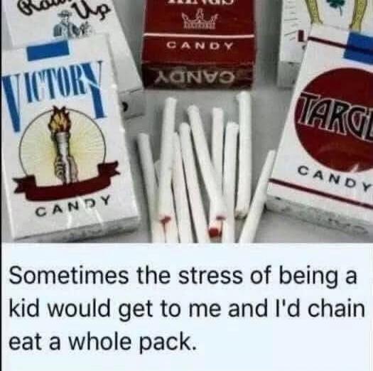 VICTORY CANDY KINGS CANDY TARGET CANDY Sometimes the stress of being a kid would get to me and I'd chain eat a whole pack.