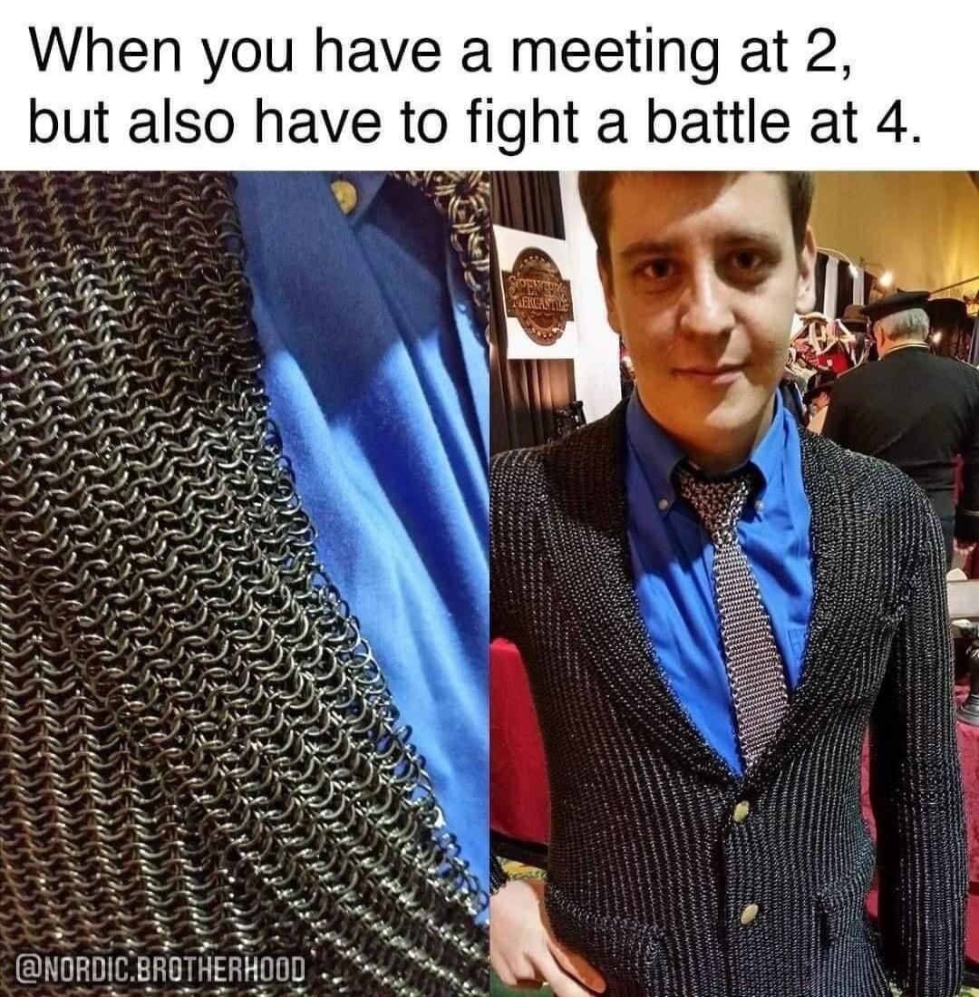 When you have a meeting at 2, but also have to fight a battle at 4.