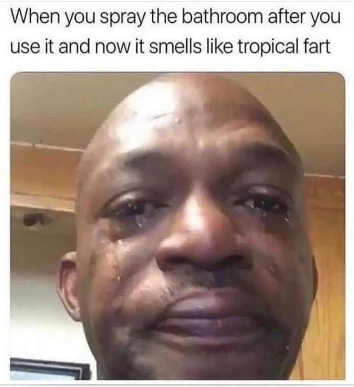 When you spray the bathroom after you use it and now it smells like tropical fart