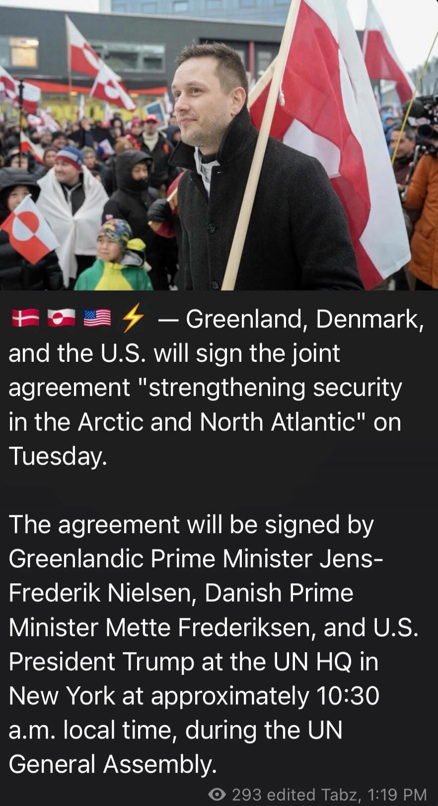 Greenland, Denmark, and the U.S. will sign the joint agreement 