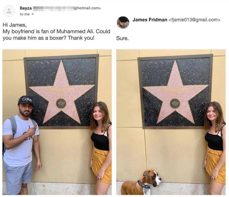 Seyea ames Fridman farie0130gmalcoms HiJames My boytriend is fan of Muharmmed Al Could you make him a5 a boxer Thank you sure