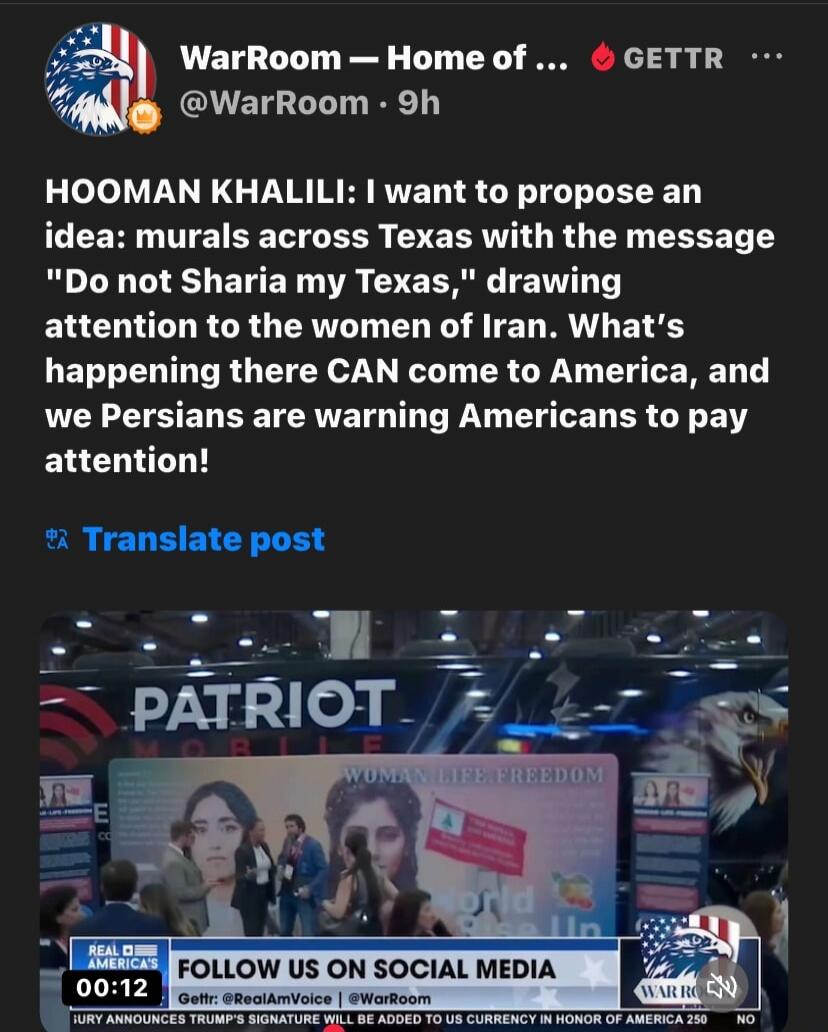 HOOMAN KHALILI: I want to propose an idea: murals across Texas with the message 