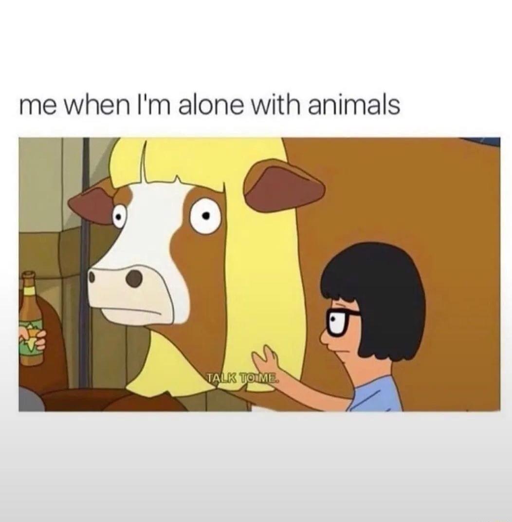 me when Im alone with animals