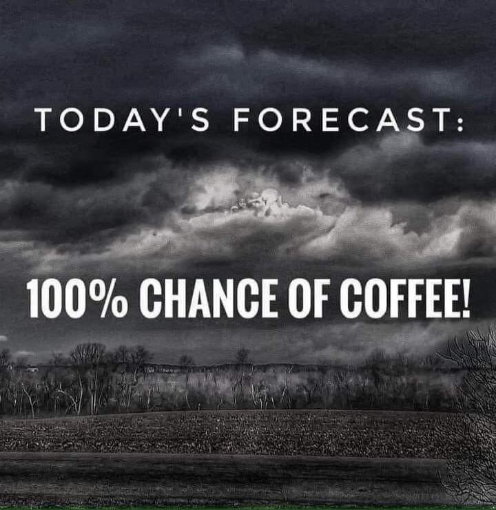 TODAY'S FORECAST: 100% CHANCE OF COFFEE!