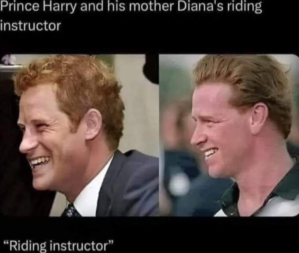 Prince Harry and his mother Dianas riding instructor Riding instructor