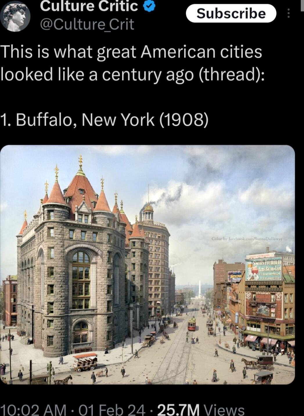 Culture Critic I Culture Crit This is what great American cities looked like a century ago thread 1 Buffalo New York 1908 1002 AM O1 Feb 24 257M Views