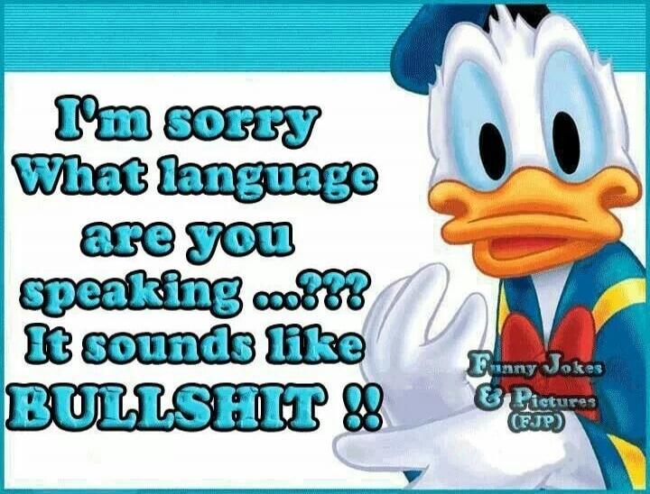 I'm sorry What language are you speaking ...??? It sounds like BULLSHIT !! Funny Jokes & Pictures (FJP)