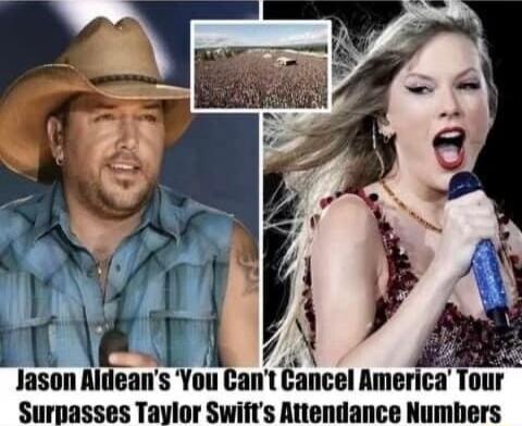 Jason Aldeans You Iantfancel America Tour Surpasses Taylor Swifts Attendance Numbers