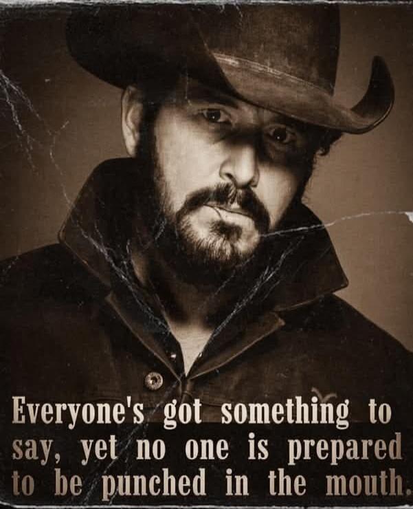 Everyone's got something to say, yet no one is prepared to be punched in the mouth.