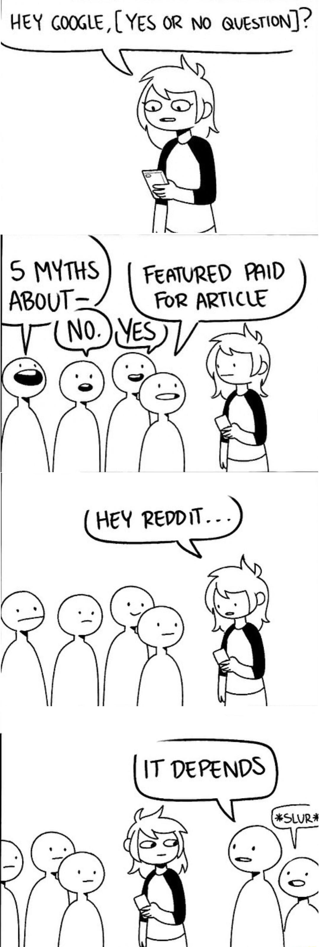 HEY GO0GLE YES OR No QUESTION S MTf FealURED PAID ABOUT FoR ARTCE Sk Hey REPDIT RAR