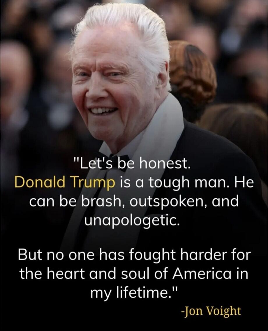 Let's be honest. Donald Trump is a tough man. He can be brash, outspoken, and unapologetic. But no one has fought harder for the heart and soul of America in my lifetime.