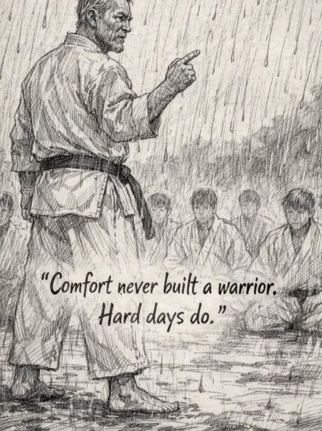 Comfort never built a warrior. Hard days do.