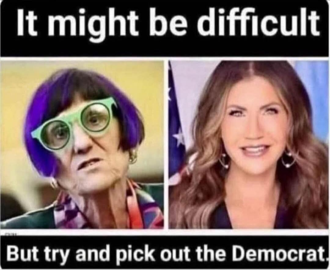 It might be difficult
But try and pick out the Democrat