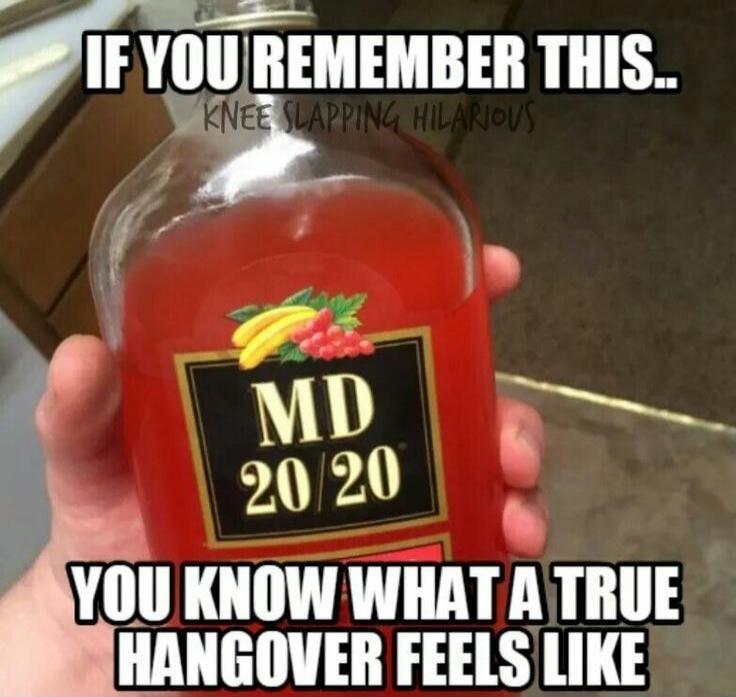 IF YOU REMEMBER THIS.. KNEE SLAPPING HILARIOUS MD 20/20 YOU KNOW WHAT A TRUE HANGOVER FEELS LIKE
