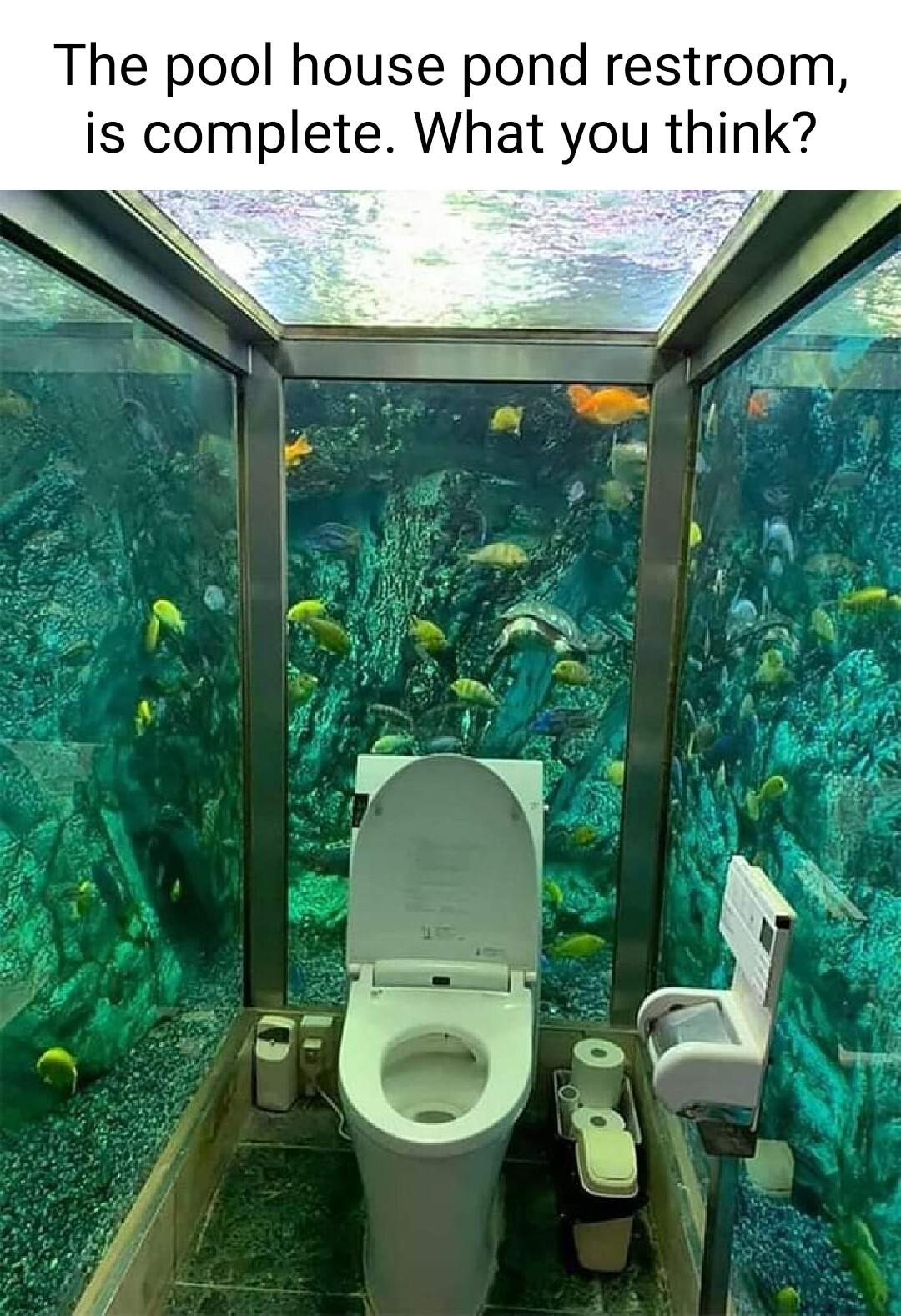 The pool house pond restroom is complete What you think 4
