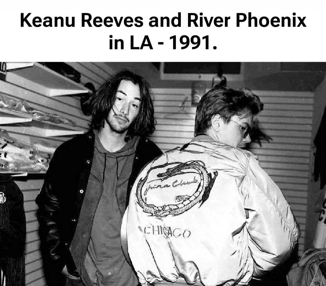 Keanu Reeves and River Phoenix in LA - 1991.