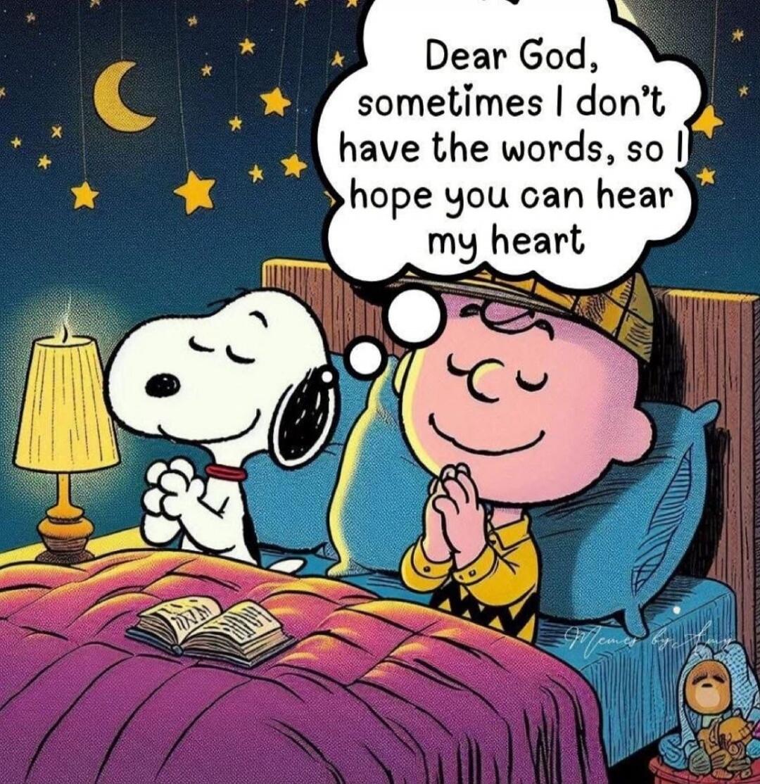 Dear God, sometimes I don't have the words, so I hope you can hear my heart