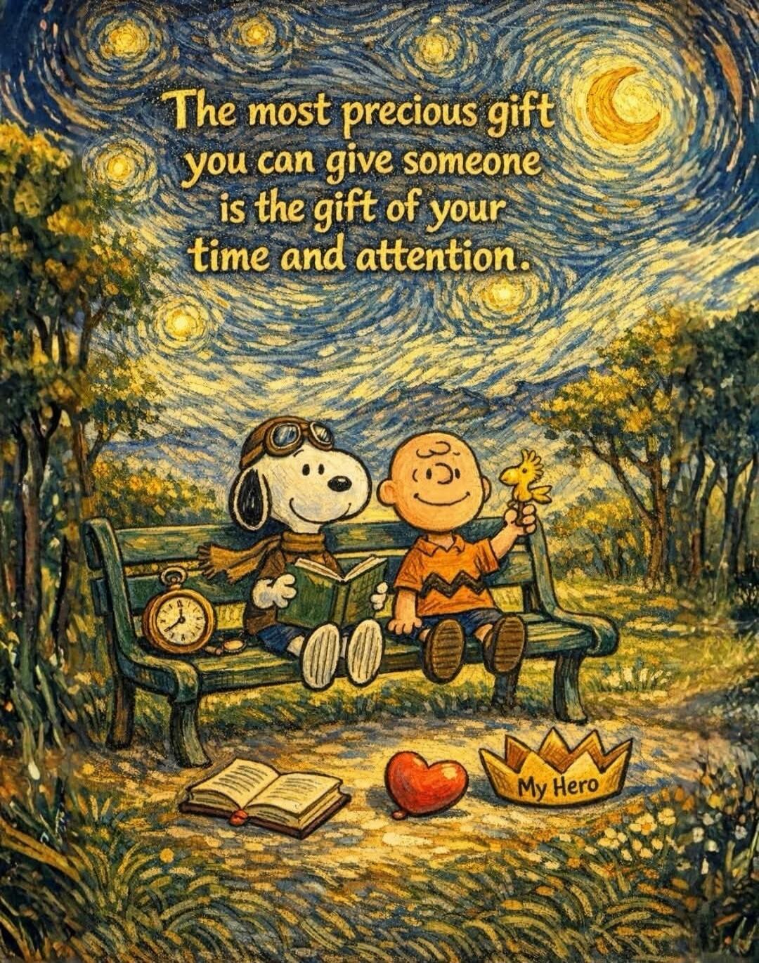 The most precious gift you can give someone is the gift of your time and attention. My Hero