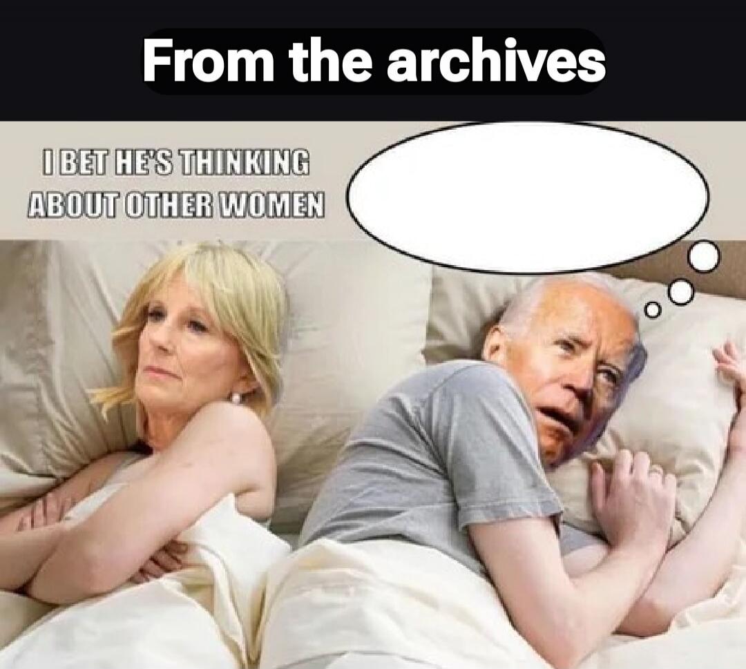 From the archives
I BET HE'S THINKING ABOUT OTHER WOMEN