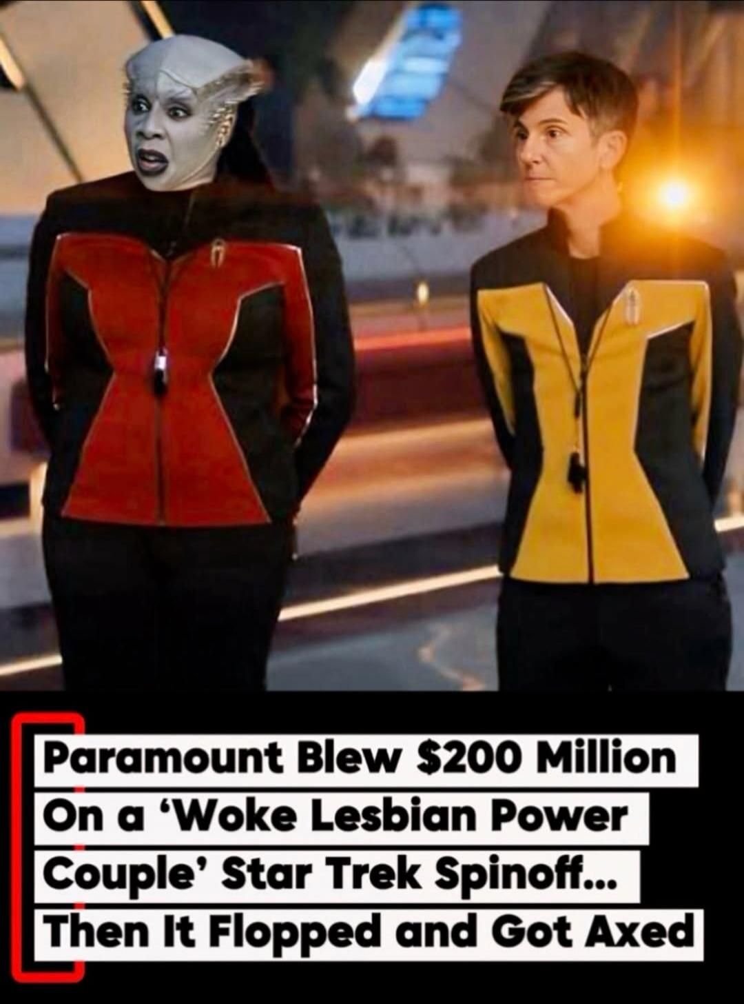 Paramount Blew $200 Million On a 'Woke Lesbian Power Couple' Star Trek Spinoff... Then It Flopped and Got Axed